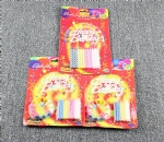 Candy Strip Happy Birthday Candles Set