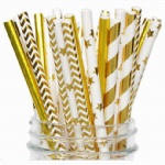 Gold Stamping Paper Straw