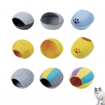 Egg-shaped cat nestseries